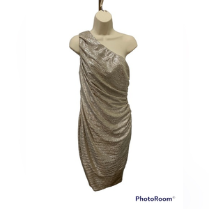 Dressbarn Collection Sequin Embellished One Shoulder Dress‎ Size 12